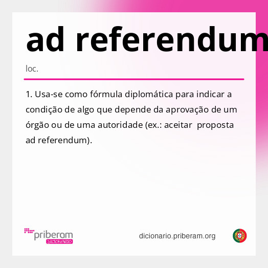 Significado de ad referendum
